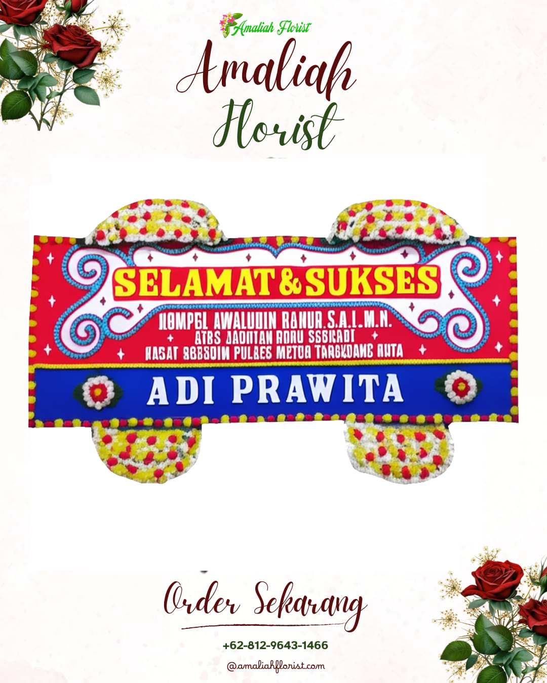 Papan Bunga Ucapan Selamat Malausma
